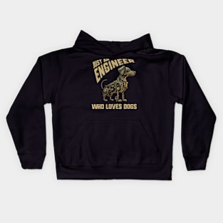 Just an Engineer Who Loves Dogs Kids Hoodie